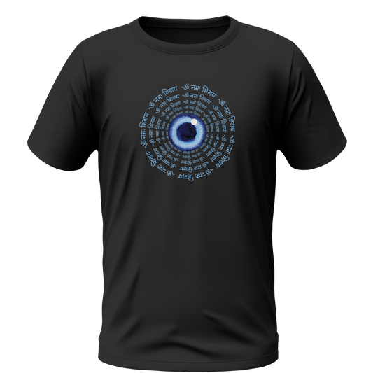 Om Namah Shivay Printed Tshirt | Mahadev Third Eye Tshirt | Half Sleeve Unisex Tshirt