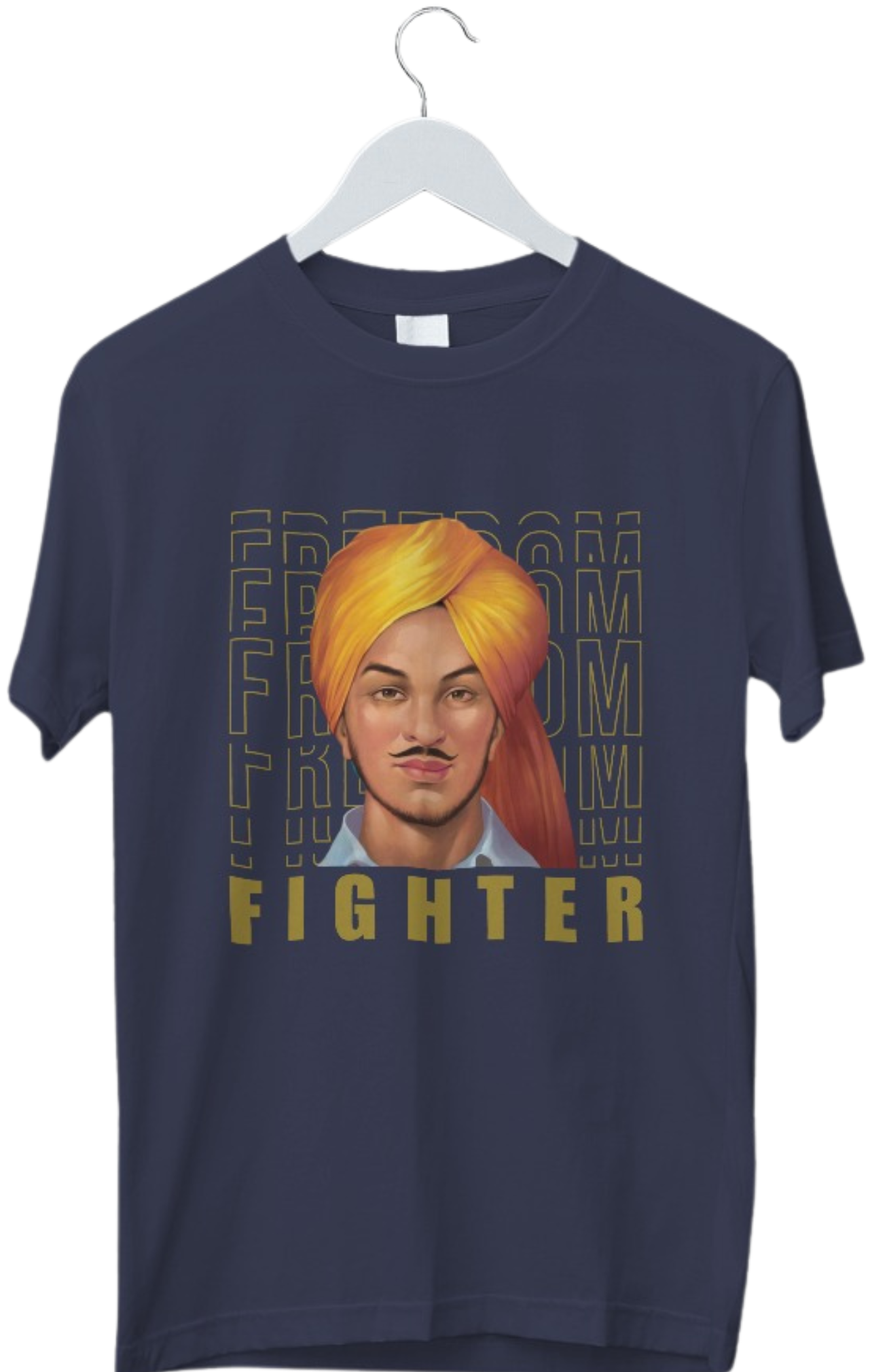 Bhagat Singh Printed Tshirt | Freedom Fighter Tshirt | Half Sleeve Unisex Tshirt