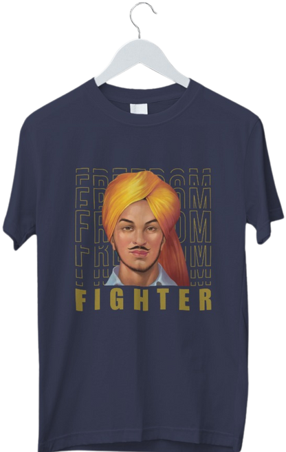 Bhagat Singh Printed Tshirt | Freedom Fighter Tshirt | Half Sleeve Unisex Tshirt