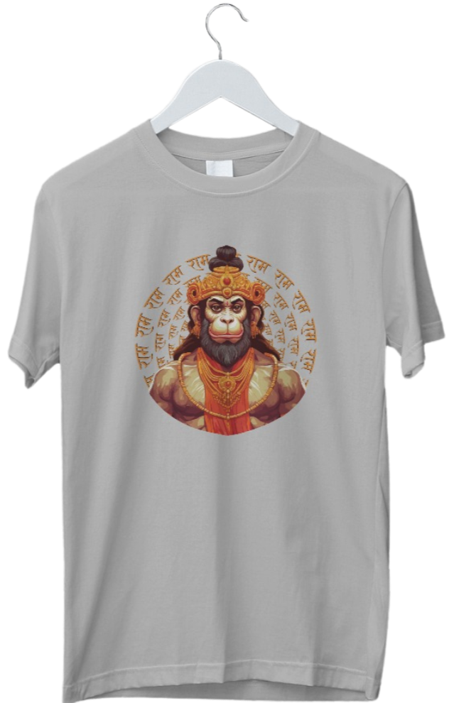 Hanuman Tshirt | Ram Bhakt Hanuman Tshirt | Half Sleeve Unisex Tshirt