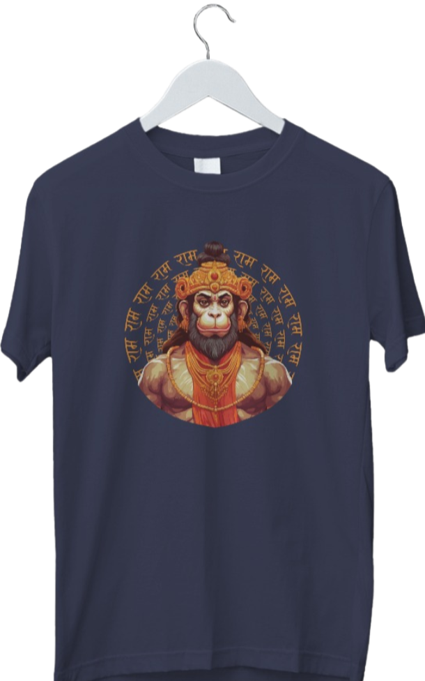 Hanuman Tshirt | Ram Bhakt Hanuman Tshirt | Half Sleeve Unisex Tshirt