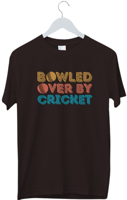 Bowled Over by Cricket | Cricket Lover Tshirt | Cricket Fan Tshirt | Half Sleeve Unisex Tshirt