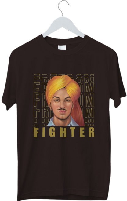 Bhagat Singh Printed Tshirt | Freedom Fighter Tshirt | Half Sleeve Unisex Tshirt