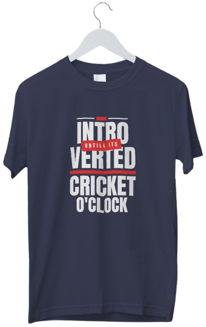 Introverted Untill Its Cricket O'Clock | Cricket Lover Tshirt | Cricket Fan Tshirt